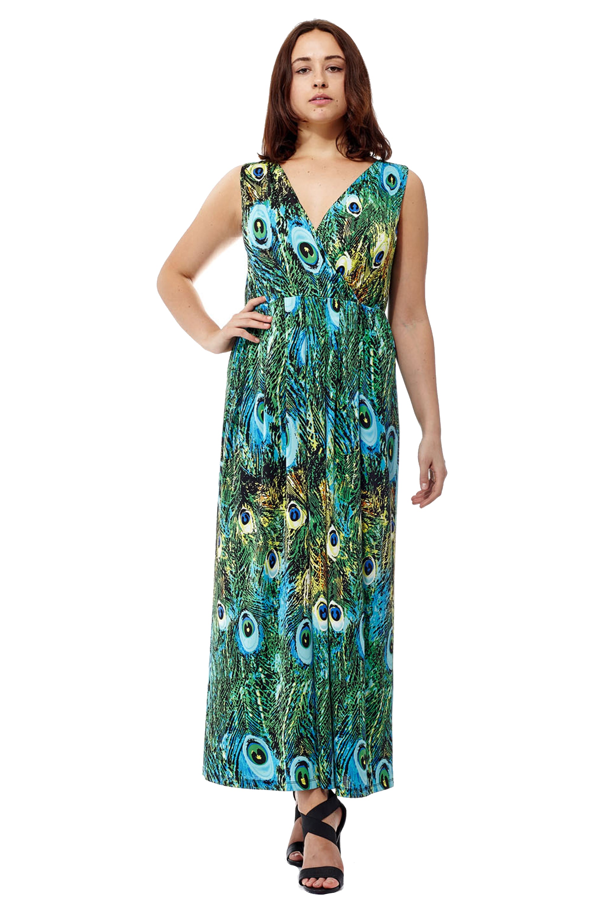 bohemian peacock print maxi dress Peacock Grace | Boho Goddess Maxi Dress, Beach Sundress, Summer Dress, Boho Clothing, Vacation Dress, Honeymoon Dress