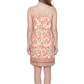 La Cera Floral Spaghetti Strap Chemise - La Cera