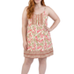Plus Size La Cera Floral Spaghetti Strap Chemise - La Cera