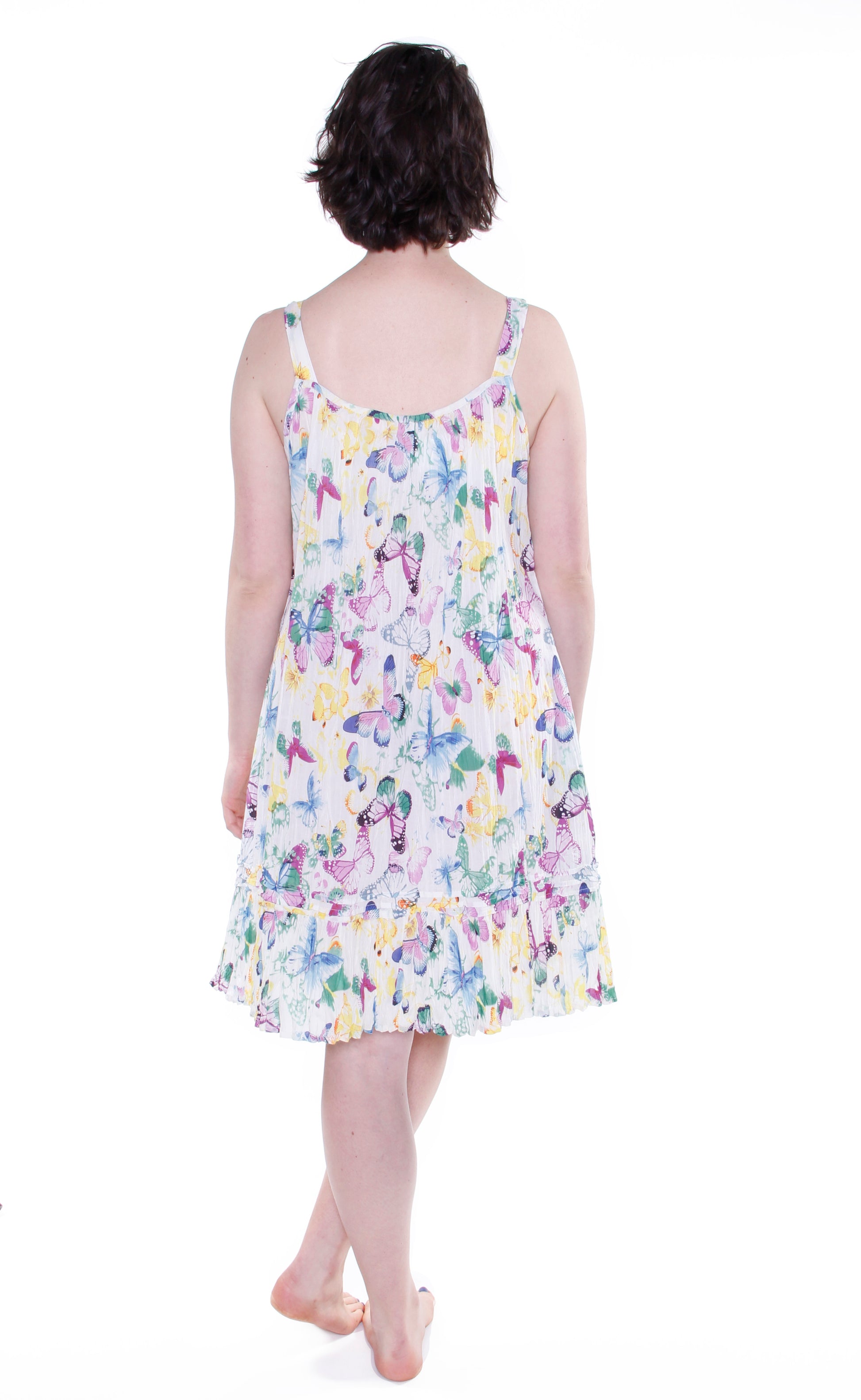 La Cera Butterfly Garden Print Chemise - La Cera