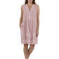 La Cera 100% Cotton Plus Size Leno Stripe Chemise