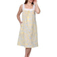 La Cera Sleeveless Cotton Toile Print Chemise