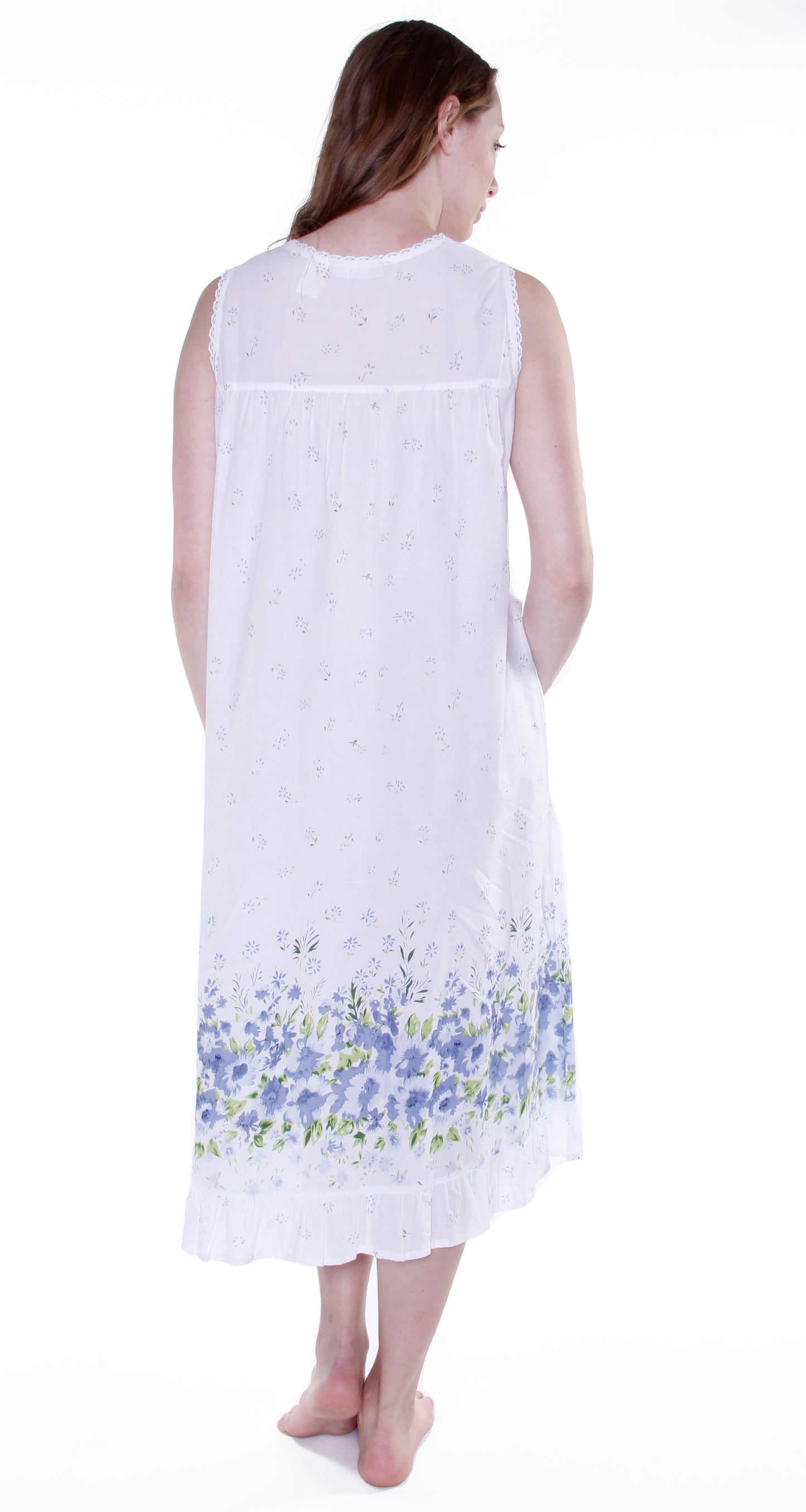 La Cera Primrose Border Print Gown - La Cera