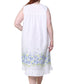 La Cera Primrose Border Plus Size Print Gown - La Cera