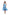 Plus size 100% Cotton Lace Trim Flounce Gown Blue Toile Print - La Cera