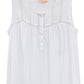 100% Cotton Embroidered Scoop Neck Gown - La Cera