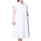 La Cera 100% Cotton Lace Applique Gown - La Cera
