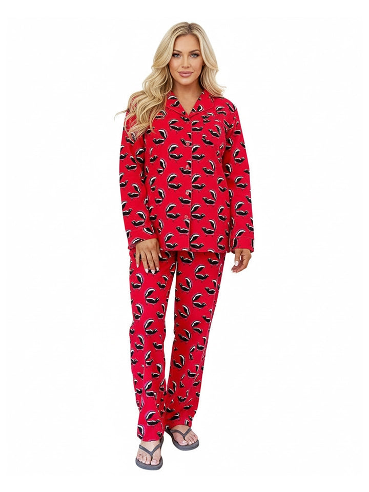 Whimsical Skunk Flannel Pajamas Set