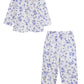 La Cera Long Sleeve Floral Flannel Pajama Set