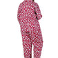 Flannel Sheep Print Plus Size Pajama Set