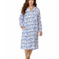 Blue Fox Flannel Night Shirt - La Cera