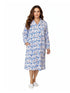 Blue Fox Flannel Night Shirt - La Cera