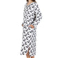Whimsical Skunk Flannel Henley Night Shirt - La Cera