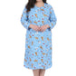 Dog Print Flannel Plus Size Nightshirt - La Cera