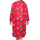 La Cera Plus Size Flannel Night Shirt