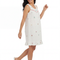 La Cera Embroidered Flower Chemise - La Cera