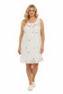 Plus Size La Cera Embroidered Flower Chemise - La Cera