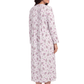 Printed Flannel Nightgown With Release Pleats