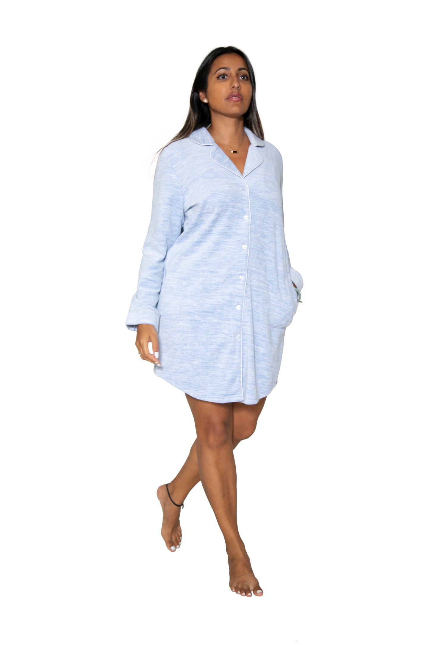 Pastel Heather Velour Nightshirt