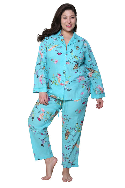 La Cera Long Sleeve Floral Pajama Set - La Cera