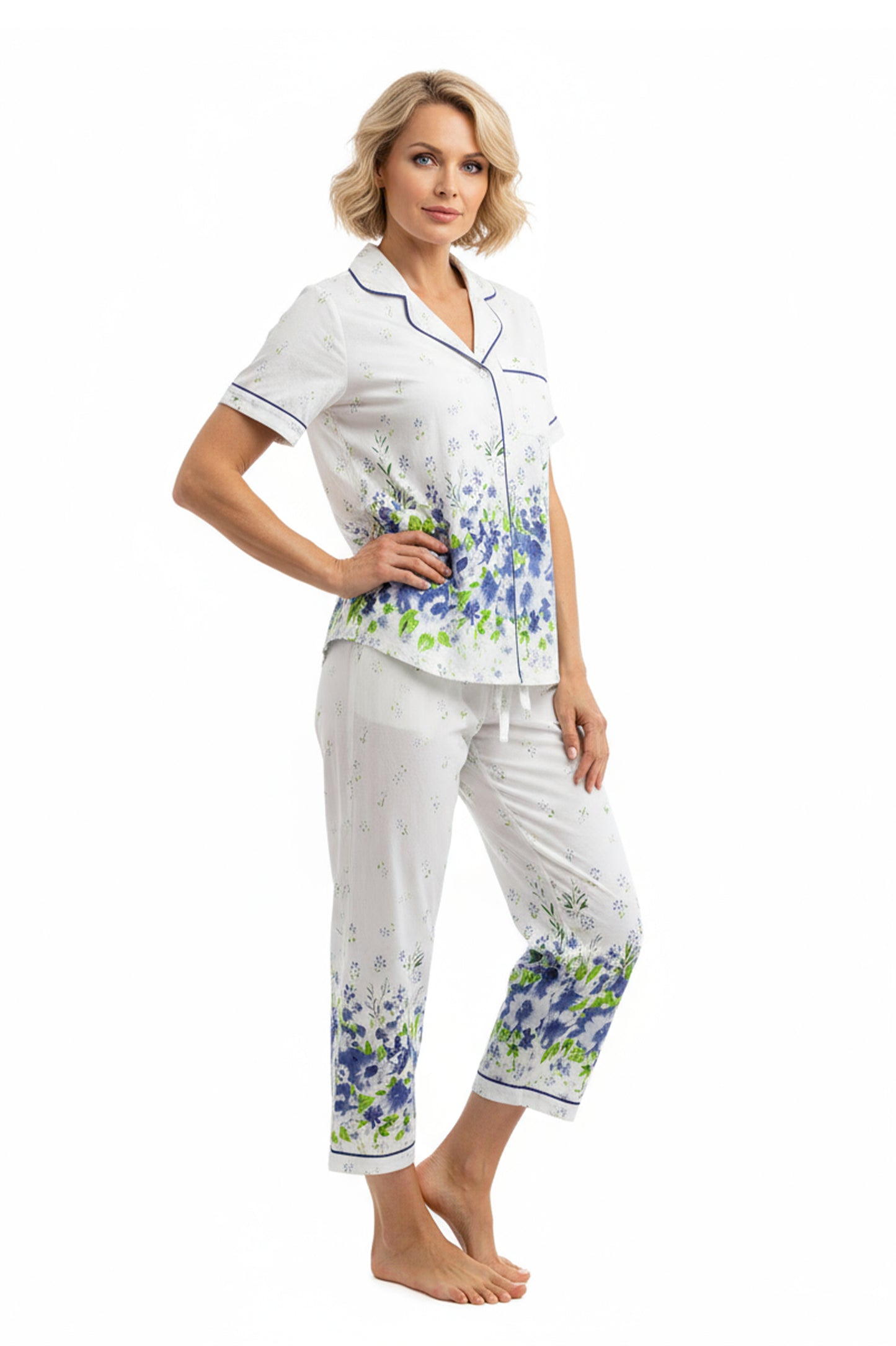 La Cera Forget Me Not Print PJ - La Cera