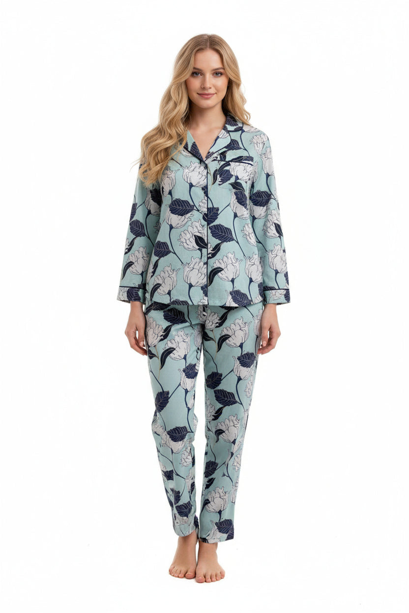 A La Carte by La Cera 100% Cotton Long Sleeve PJ in a Bag - La Cera