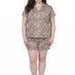 Cheetah Print Plus Size Pajamas - La Cera