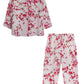 La Cera Cherry Blossom Cotton Pajama Set  - Plus Size