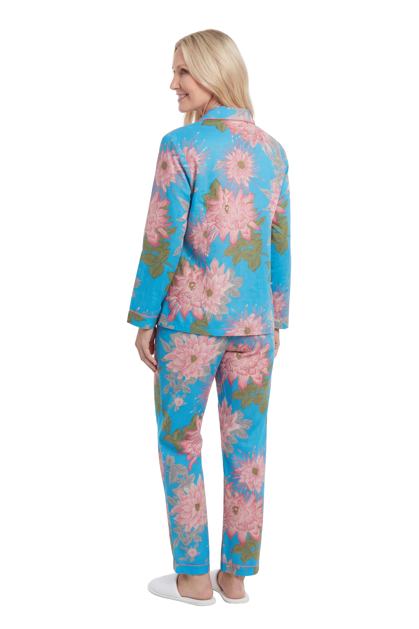 La Cera Cotton Lotus Pajama Set - La Cera