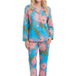 La Cera Cotton Lotus Pajama Set - La Cera
