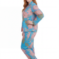 La Cera Cotton Lotus Pajama Set - Plus Size - La Cera