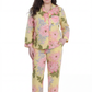 La Cera Cotton Lotus Pajama Set - Plus Size - La Cera