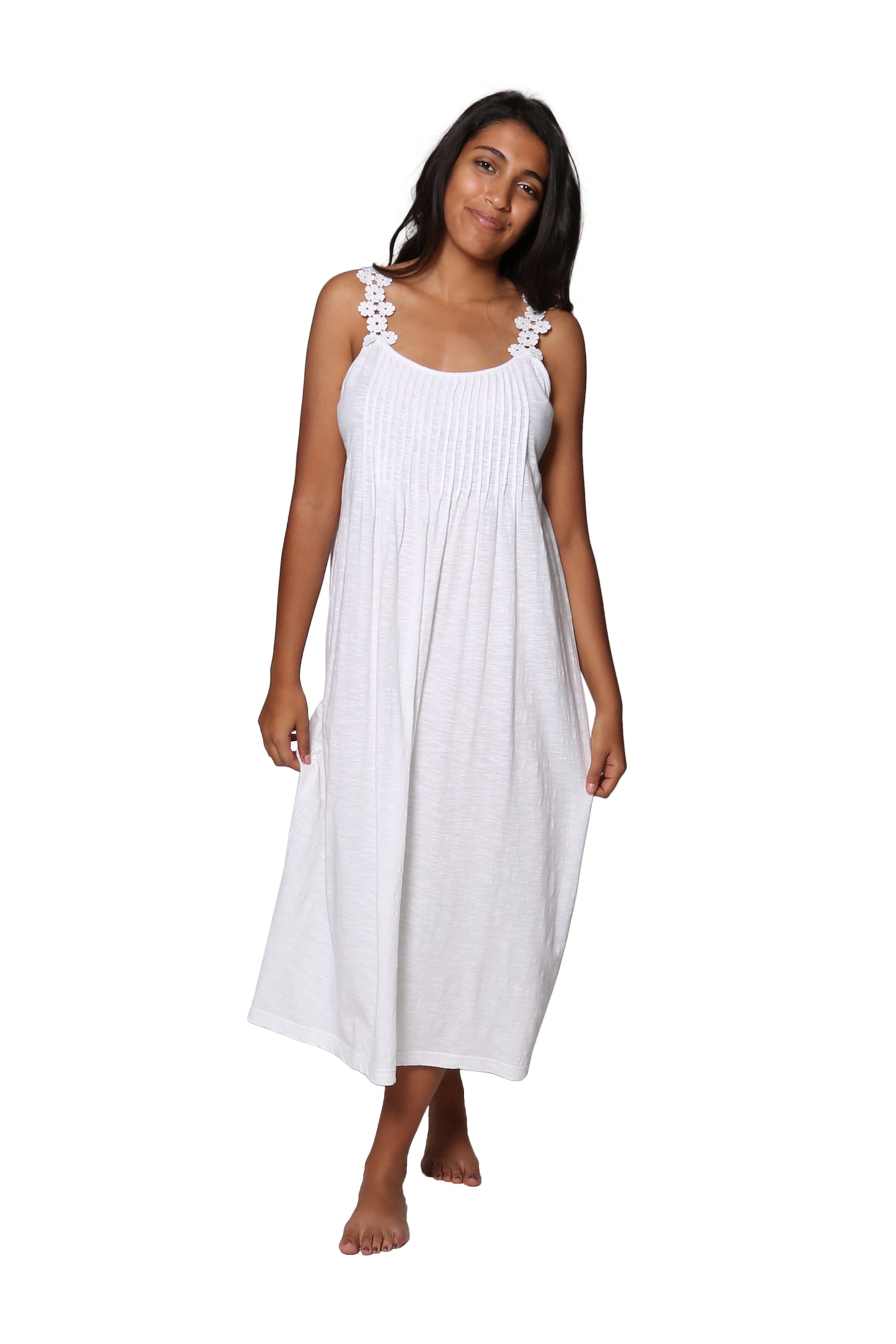 Daisy Chain 100% Cotton Knit Gown - La Cera