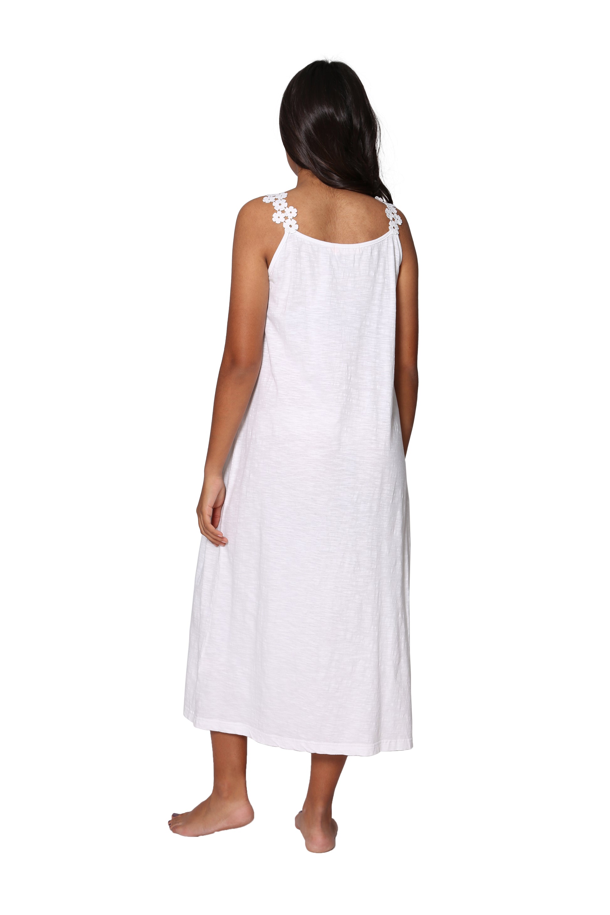 Daisy Chain 100% Cotton Knit Gown - La Cera