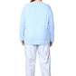 Conjunto de pijama con estampado de franela de talla grande