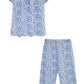 La Cera Cotton Knit Capri PJ - La Cera