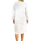 La Cera Lilac Floral Print Cotton Knit Gown - La Cera