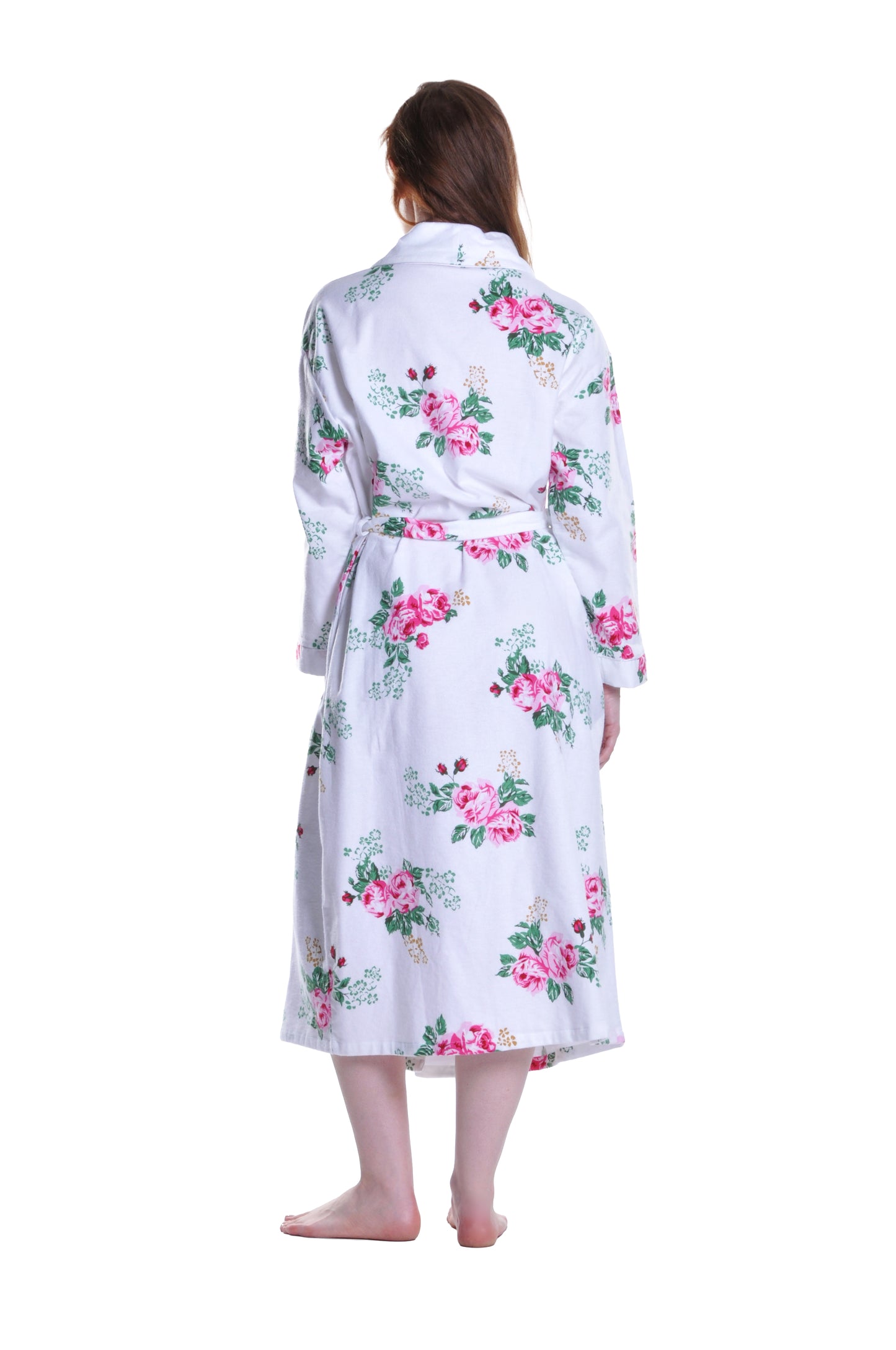 Flannel Floral Robe - La Cera