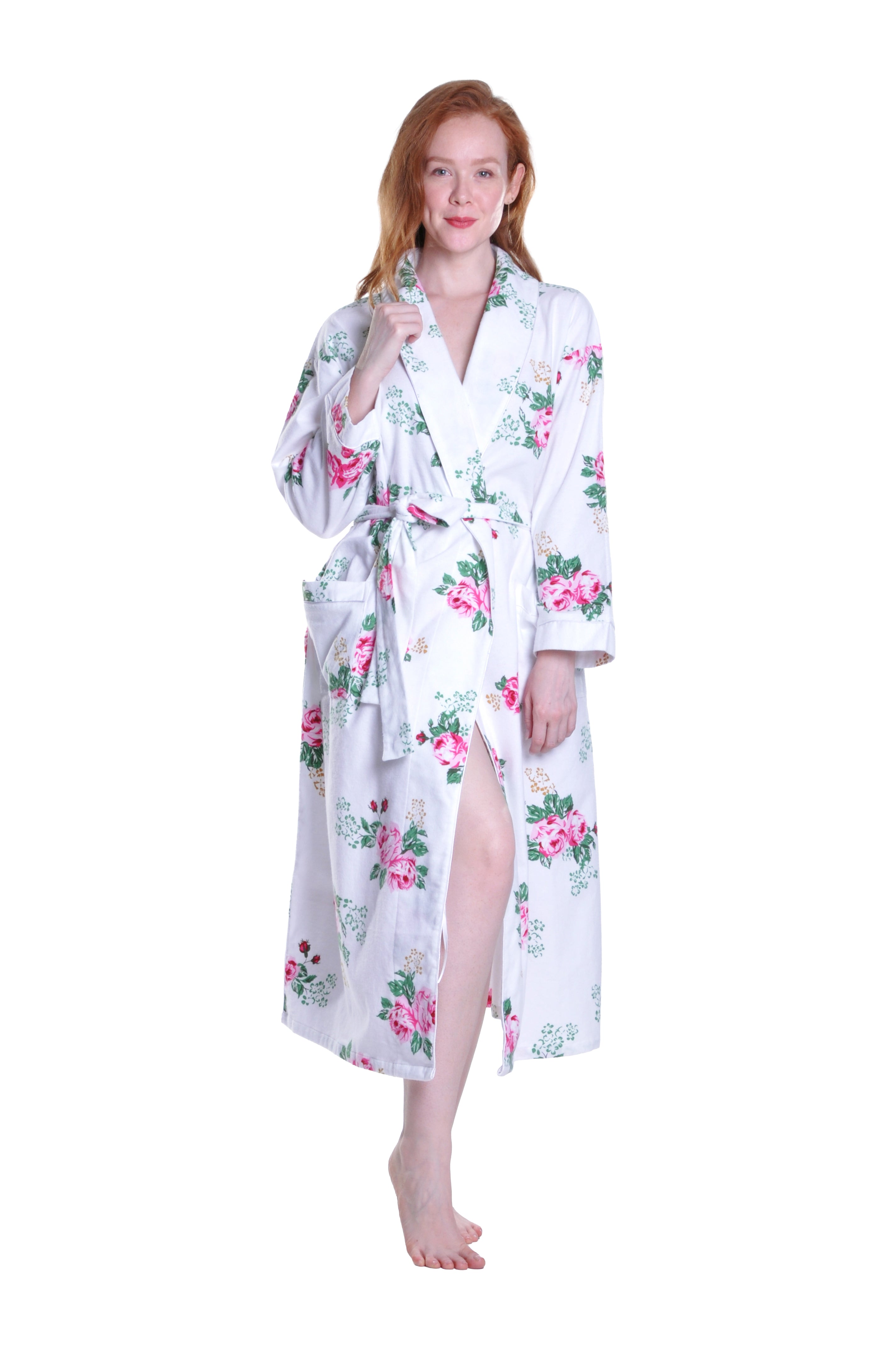 Flannel Floral Robe – La Cera™