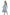 La Cera 3/4 Sleeve Square Neck Tier Dress - La Cera