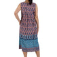 La Cera 100% Cotton Sleeveless Buttonfront Dress