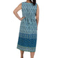 La Cera 100% Cotton Sleeveless Buttonfront Dress