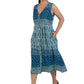 La Cera 100% Cotton Sleeveless Buttonfront Dress