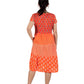 La Cera Cap Sleeve Short Smock Tier Dress