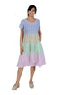 La Cera Cap Sleeve Short Smock Tier Dress - La Cera
