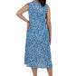 La Cera Crinkle Cotton A-line Print Dress - La Cera