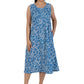 La Cera Crinkle Cotton A-line Print Dress - La Cera