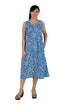 La Cera Crinkle Cotton A-line Print Dress - La Cera