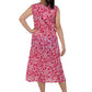 La Cera Crinkle Cotton A-line Print Dress - La Cera