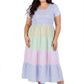 La Cera Cap Sleeve Smock Tier Dress - La Cera